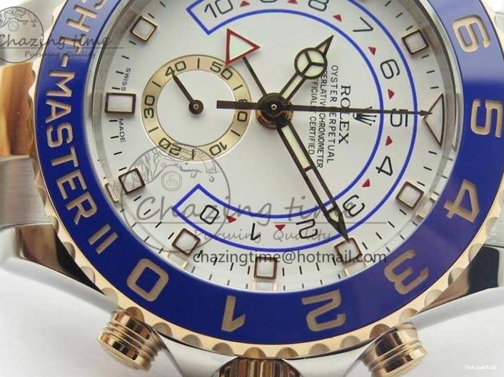 RG Blue Ceramic 116681 Version On RG JF SS Edition Dial SS Best New II Bracelet A7750 YachtMaster 1:1 0112